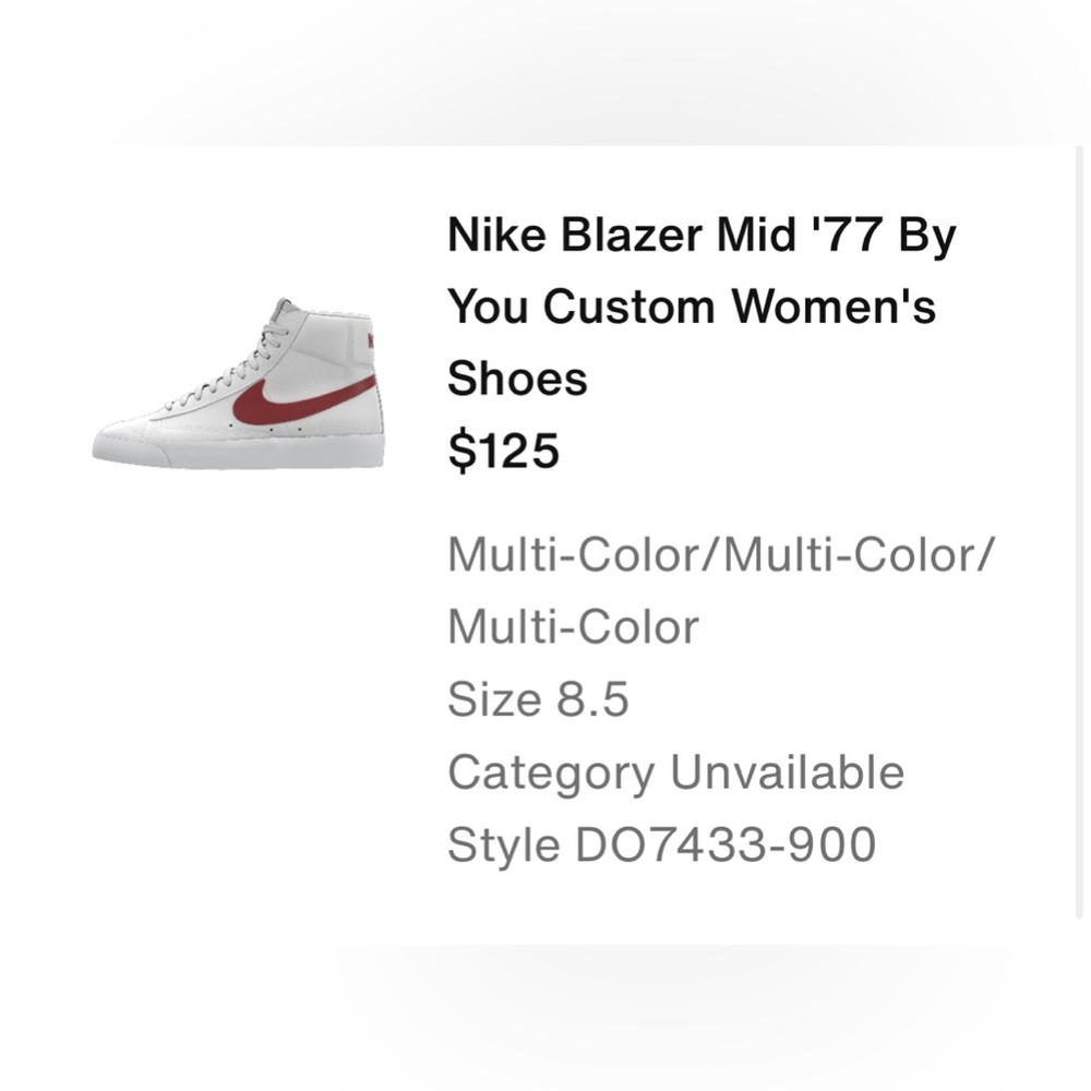 Nike- Blazer Mid ‘77- Like new-Only worn once